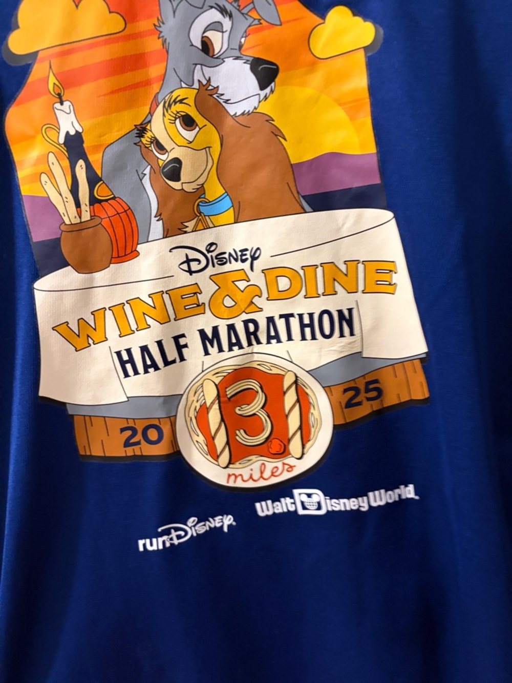 RunDisney Blue Lady and the Tramp Wine & Dine Half Marathon Long Sleeve 2025 - Picture 3 of 5